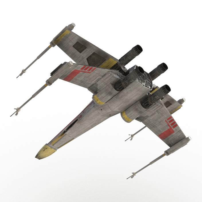 3D model Star Wars X-Wing Starfighter Yellow