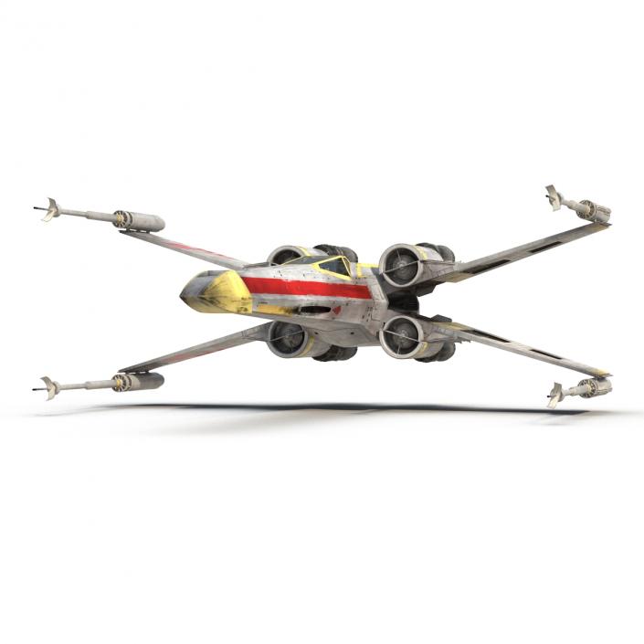 3D model Star Wars X-Wing Starfighter Yellow