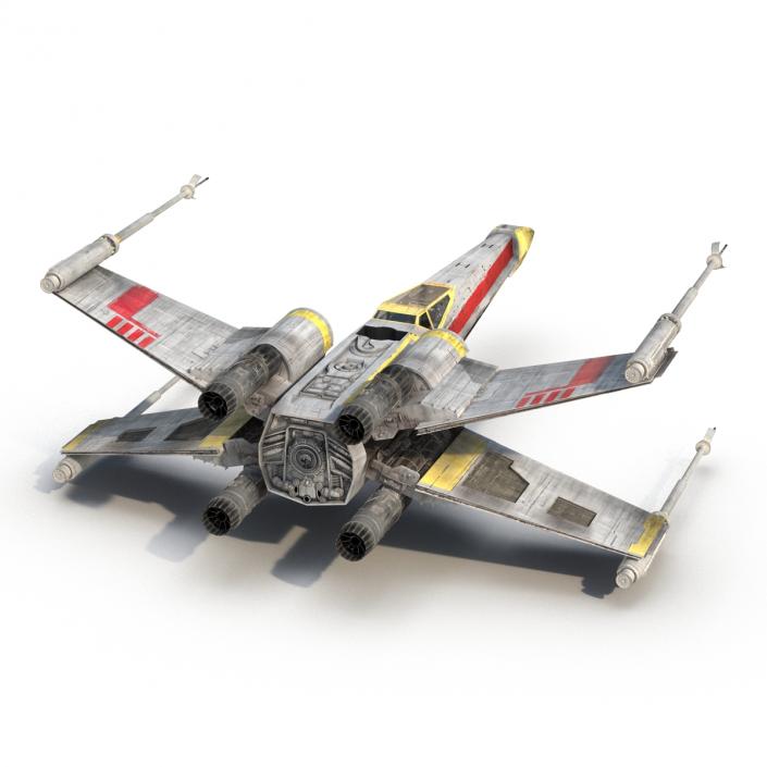 3D model Star Wars X-Wing Starfighter Yellow