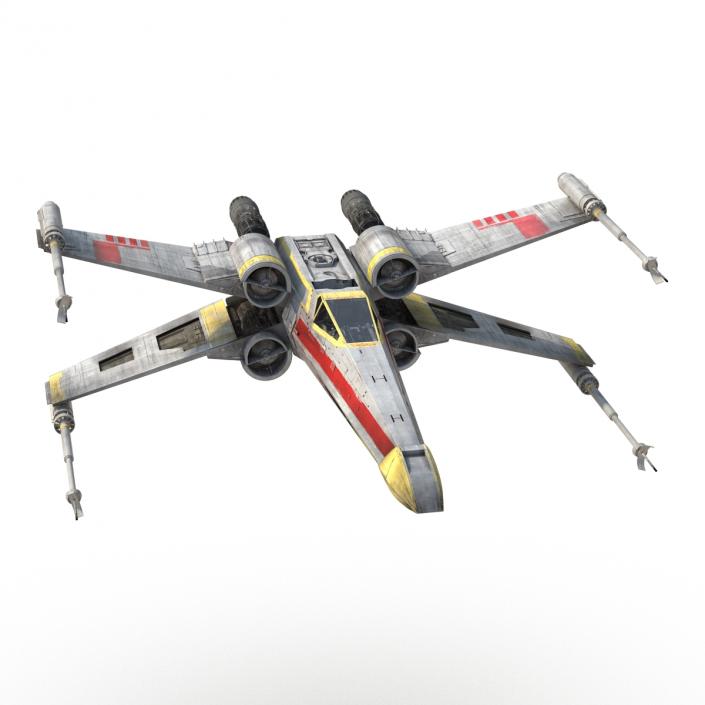 3D model Star Wars X-Wing Starfighter Yellow