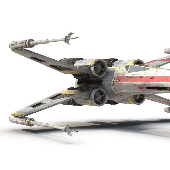 3D model Star Wars X-Wing Starfighter Yellow