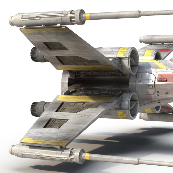 3D model Star Wars X-Wing Starfighter Yellow