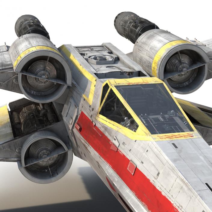 3D model Star Wars X-Wing Starfighter Yellow