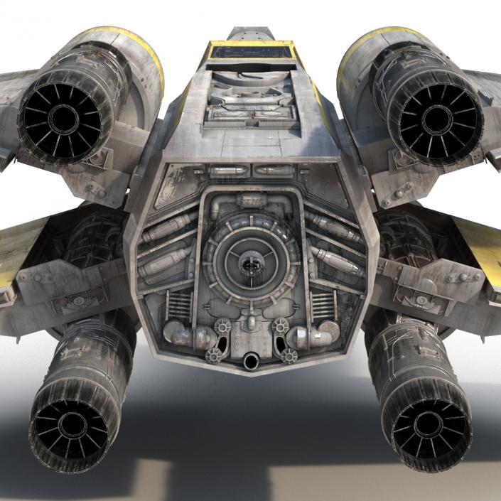 3D model Star Wars X-Wing Starfighter Yellow