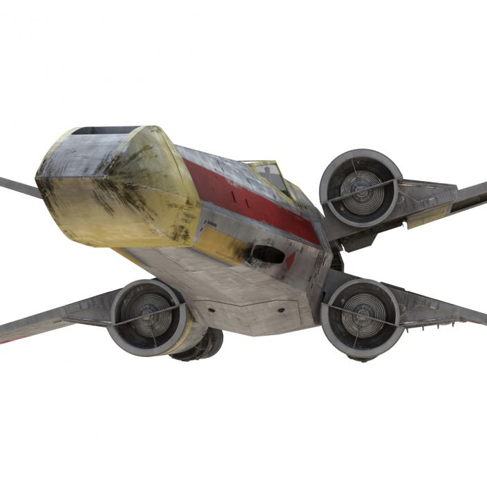 3D model Star Wars X-Wing Starfighter Yellow