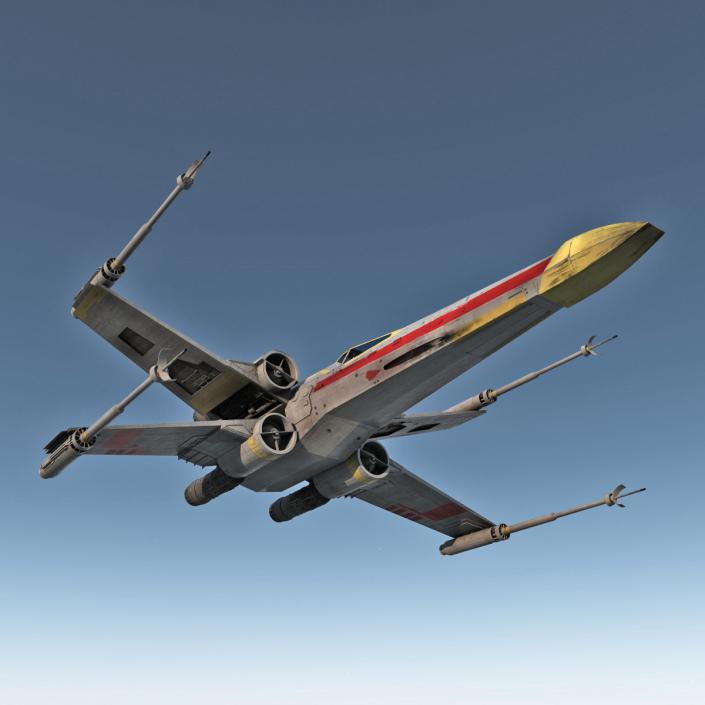 3D model Star Wars X-Wing Starfighter Yellow