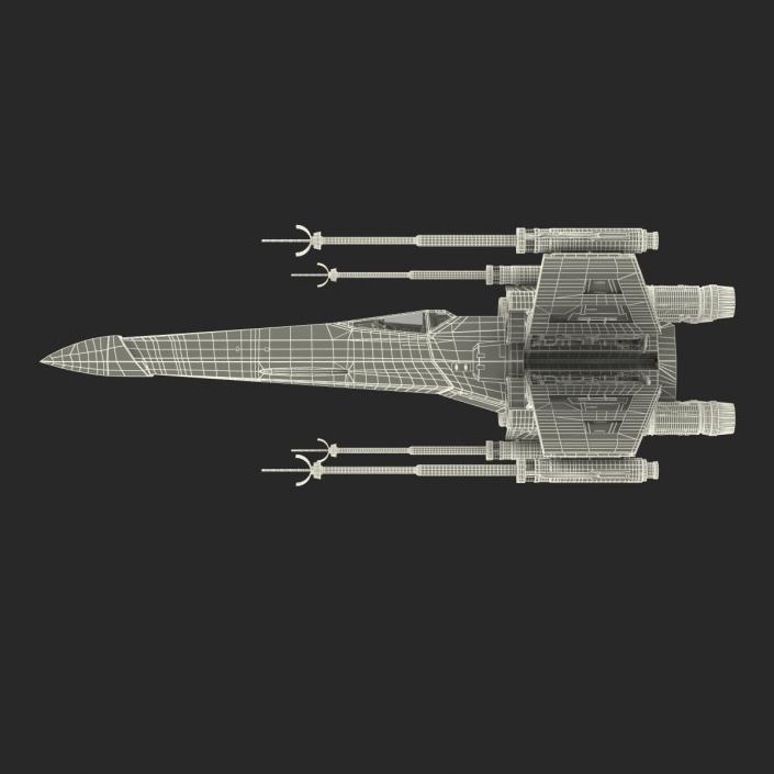 3D model Star Wars X-Wing Starfighter Yellow