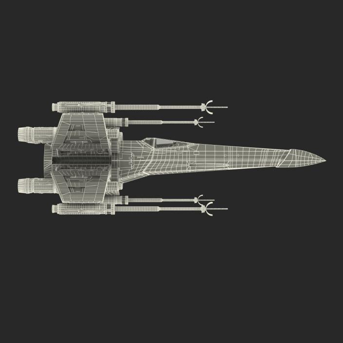 3D model Star Wars X-Wing Starfighter Yellow