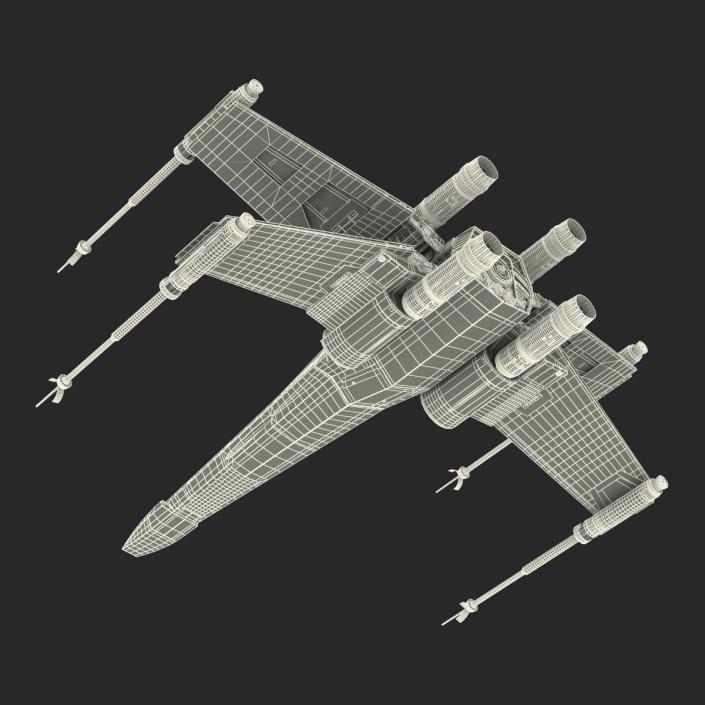 3D model Star Wars X-Wing Starfighter Yellow