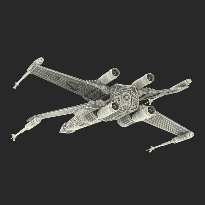 3D model Star Wars X-Wing Starfighter Yellow