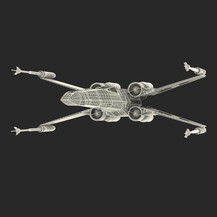 3D model Star Wars X-Wing Starfighter Yellow