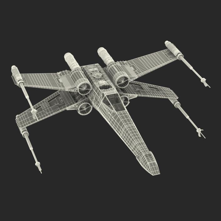 3D model Star Wars X-Wing Starfighter Yellow