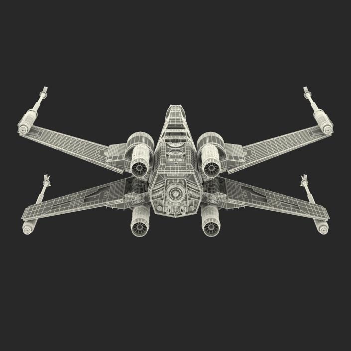 3D model Star Wars X-Wing Starfighter Yellow