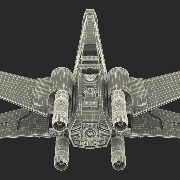 3D model Star Wars X-Wing Starfighter Yellow