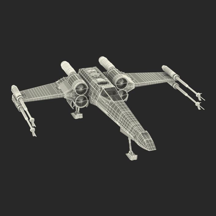 Star Wars X-Wing Starfighter Yellow 2 3D