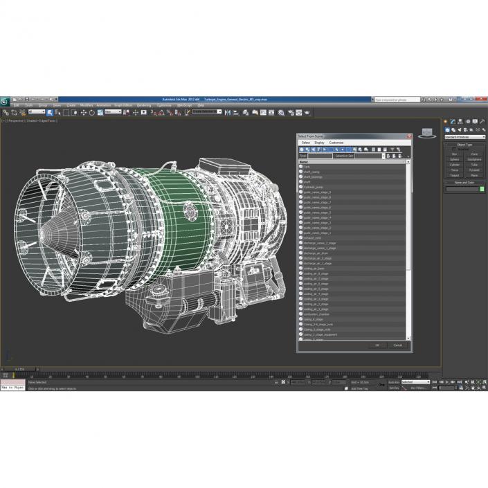 3D Turbojet Engine General Electric J85