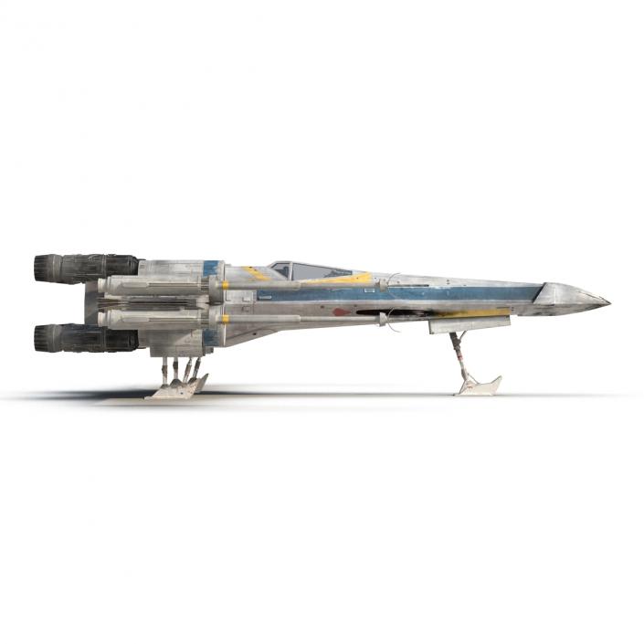 3D model Star Wars X-Wing Starfighter Blue 2