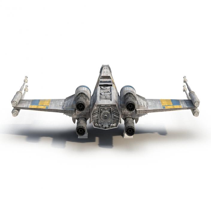 3D model Star Wars X-Wing Starfighter Blue 2