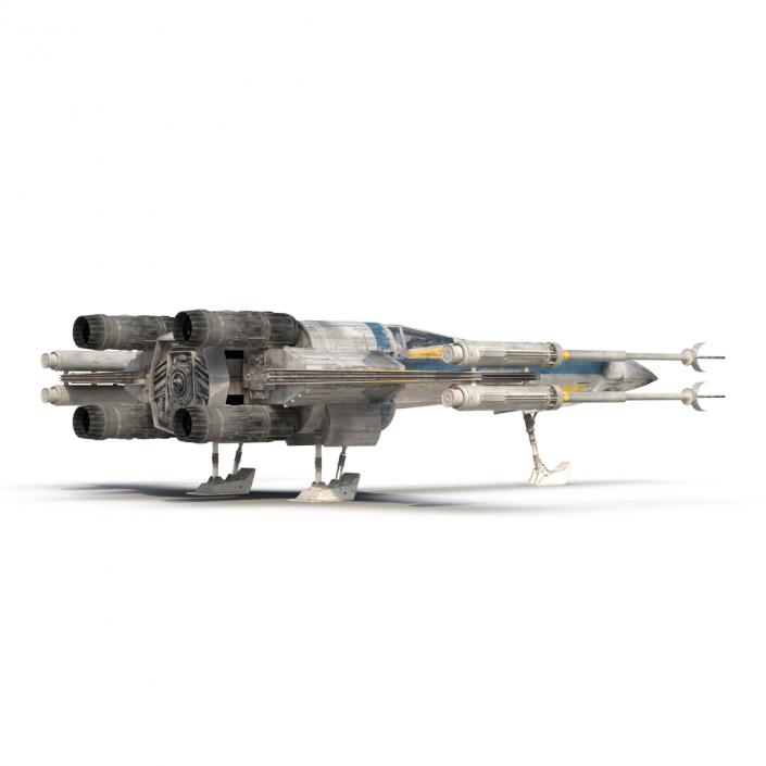 3D model Star Wars X-Wing Starfighter Blue 2