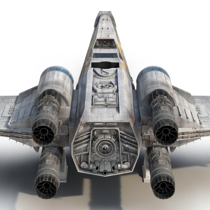 3D model Star Wars X-Wing Starfighter Blue 2