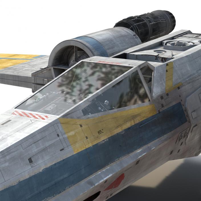 3D model Star Wars X-Wing Starfighter Blue 2