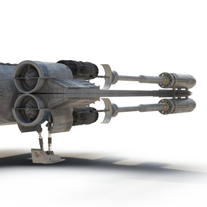 3D model Star Wars X-Wing Starfighter Blue 2