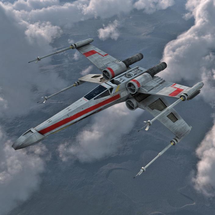 Star Wars X Wing Starfighter Red 3D