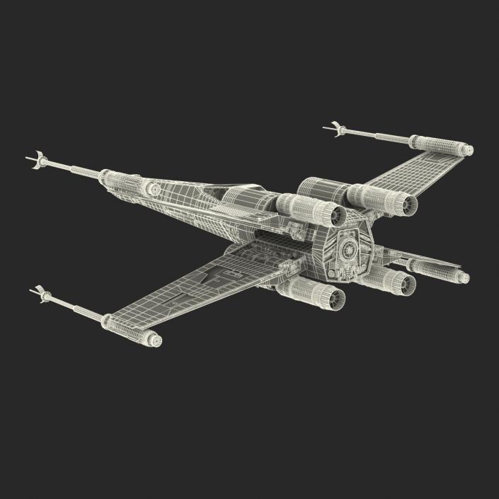 Star Wars X Wing Starfighter Red 3D