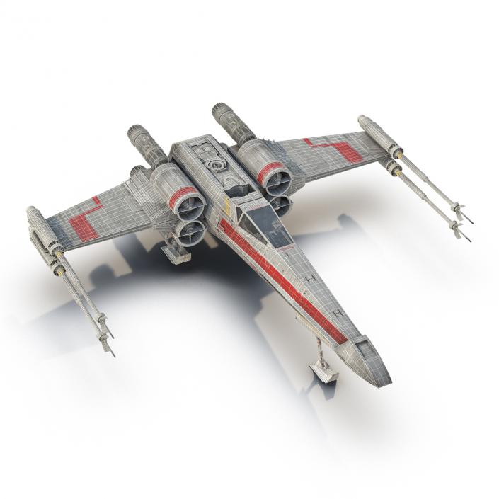 Star Wars X-Wing Starfighter Red 2 3D model