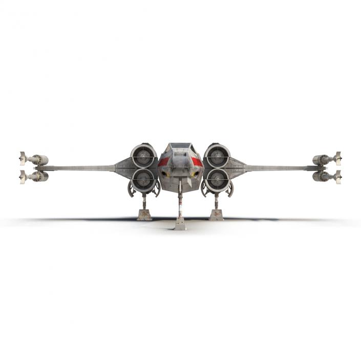 Star Wars X-Wing Starfighter Red 2 3D model