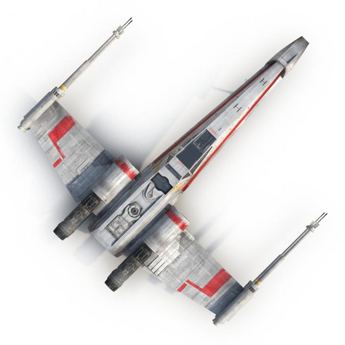 Star Wars X-Wing Starfighter Red 2 3D model