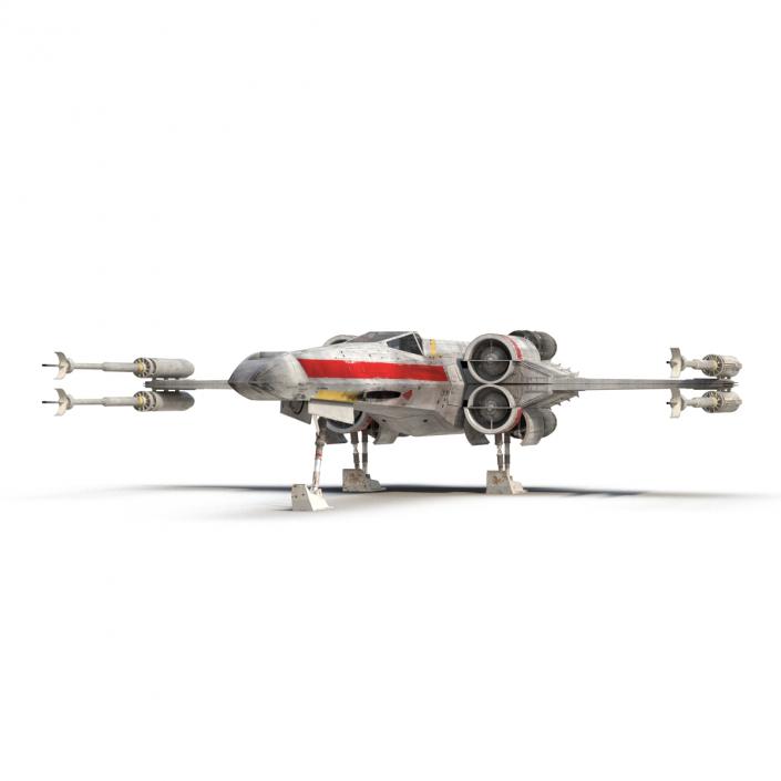 Star Wars X-Wing Starfighter Red 2 3D model