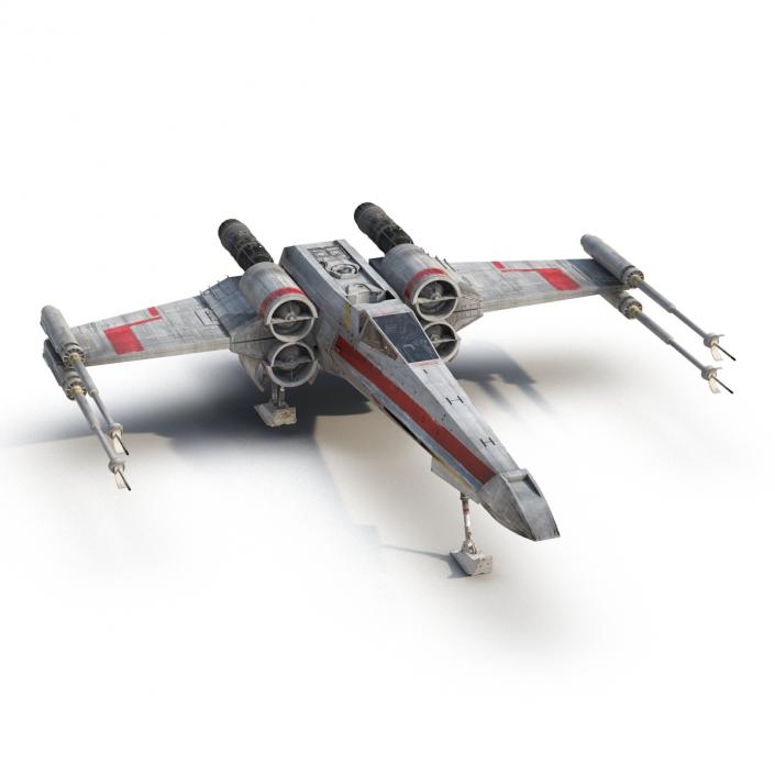 Star Wars X-Wing Starfighter Red 2 3D model