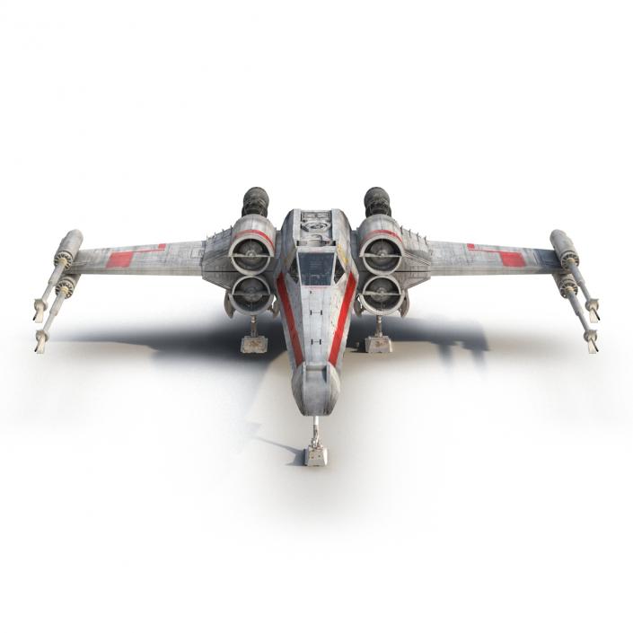 Star Wars X-Wing Starfighter Red 2 3D model