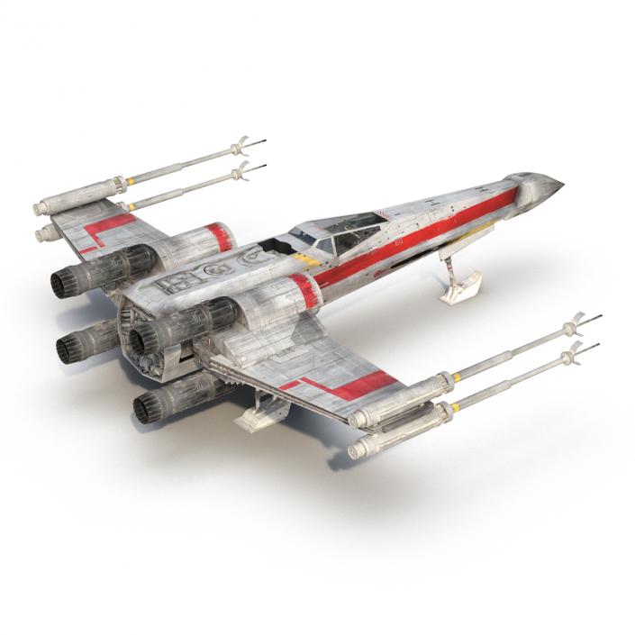 Star Wars X-Wing Starfighter Red 2 3D model