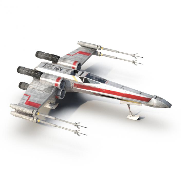 Star Wars X-Wing Starfighter Red 2 3D model