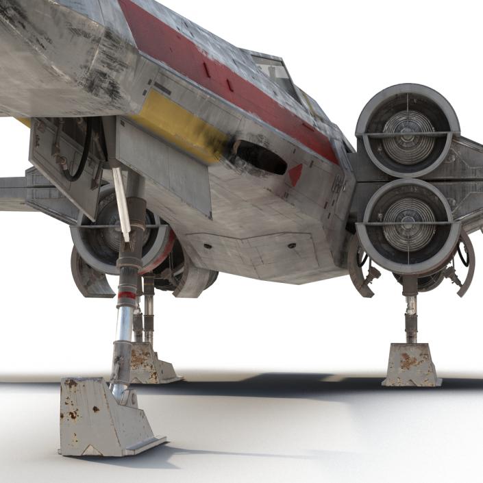 Star Wars X-Wing Starfighter Red 2 3D model