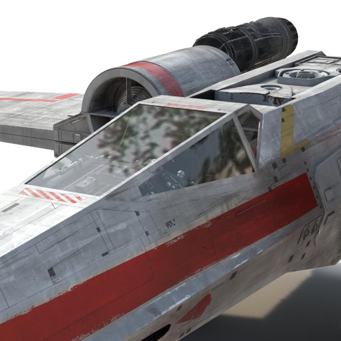 Star Wars X-Wing Starfighter Red 2 3D model