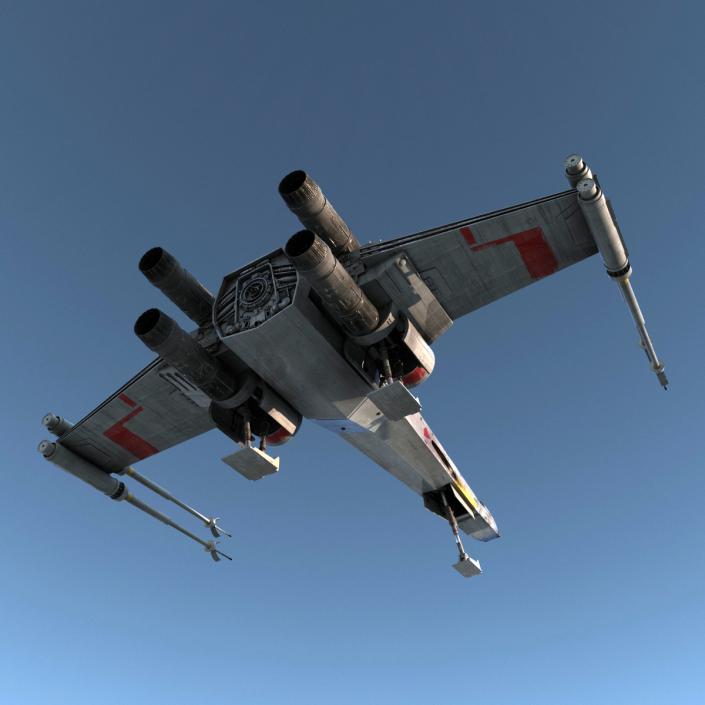 Star Wars X-Wing Starfighter Red 2 3D model