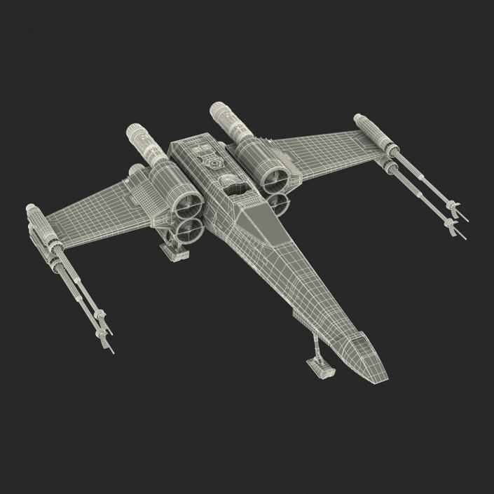 Star Wars X-Wing Starfighter Red 2 3D model