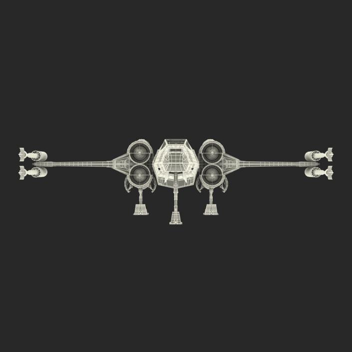 Star Wars X-Wing Starfighter Red 2 3D model