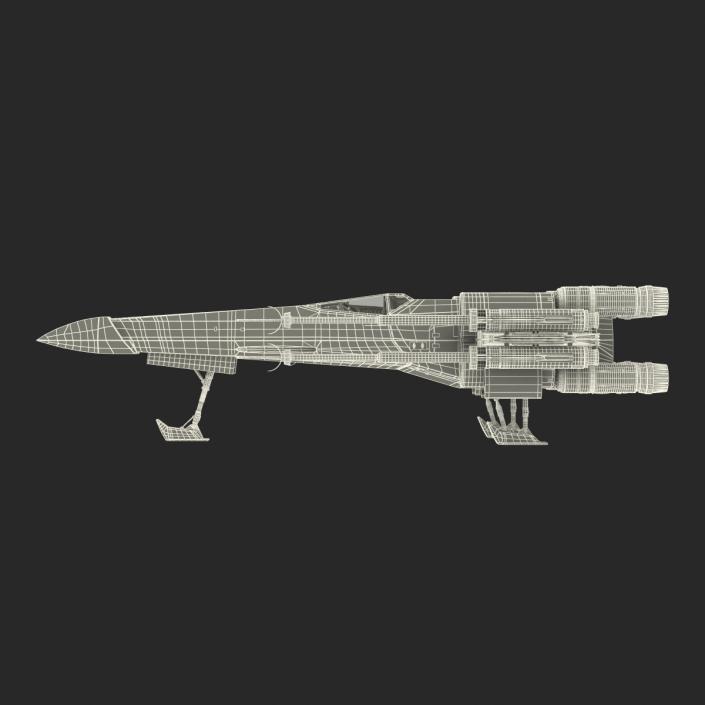 Star Wars X-Wing Starfighter Red 2 3D model