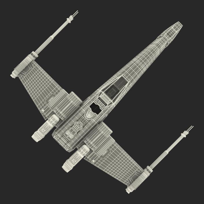 Star Wars X-Wing Starfighter Red 2 3D model