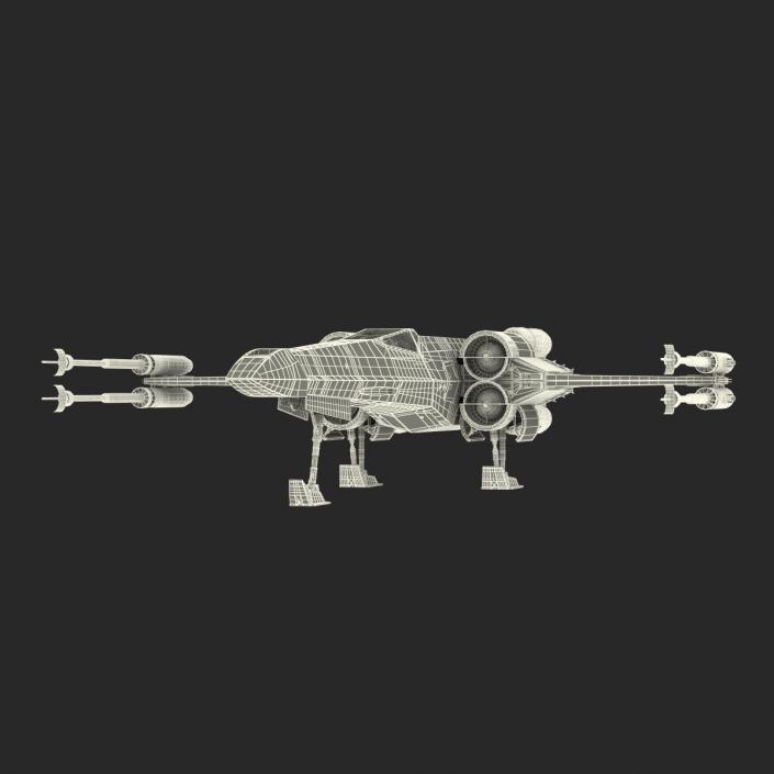 Star Wars X-Wing Starfighter Red 2 3D model