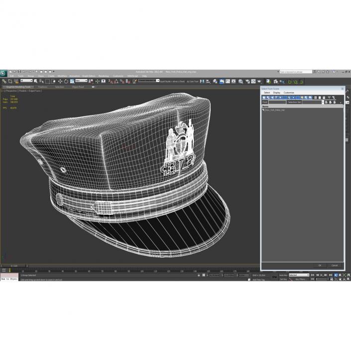 New York Police Hat 3D model