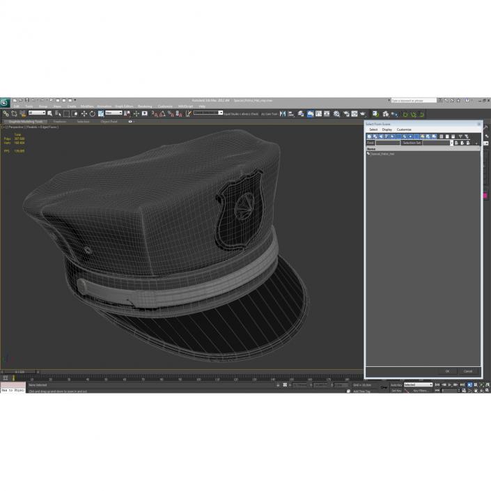 3D Special Police Hat model