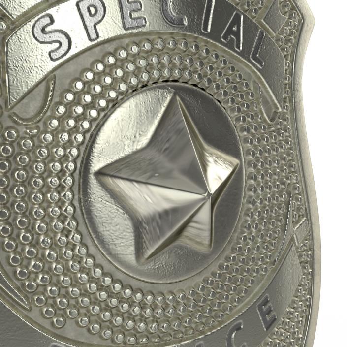 Special Police Hat Badge 3D model