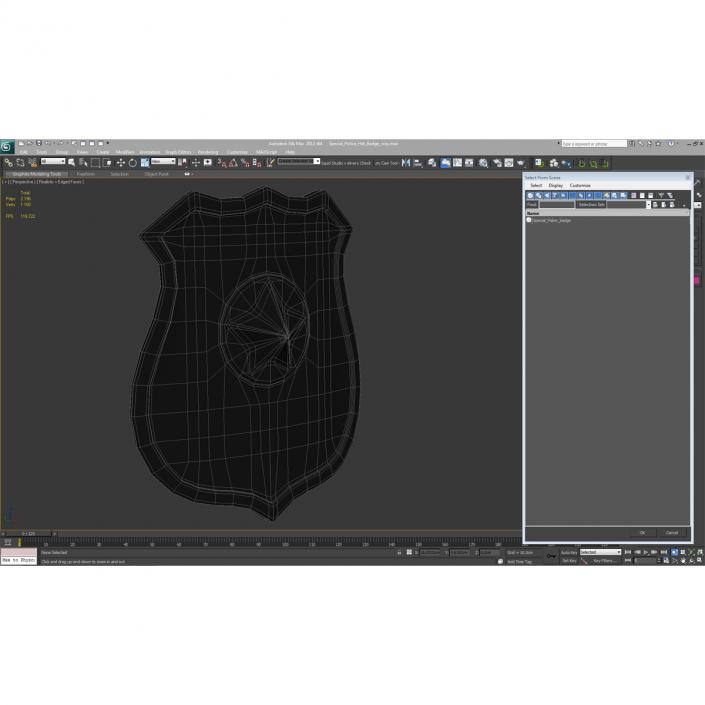 Special Police Hat Badge 3D model