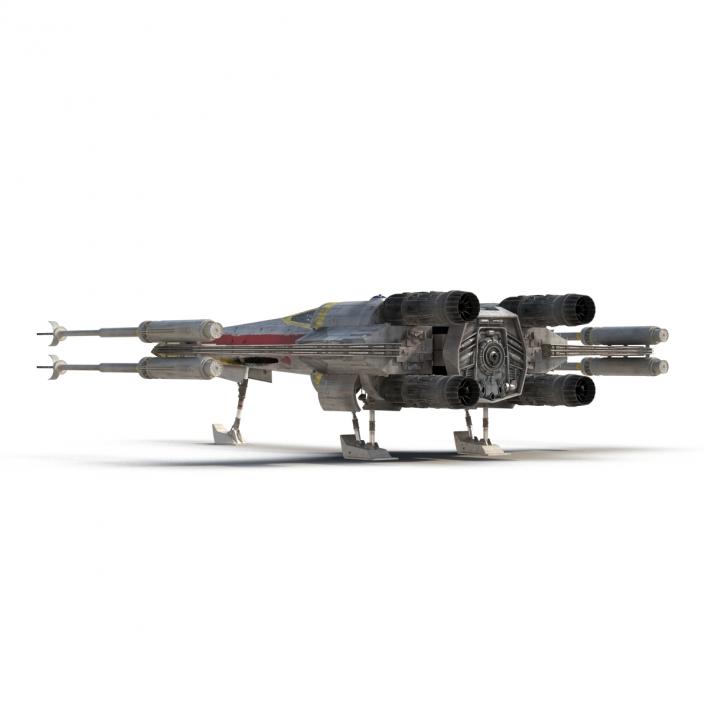 3D Star Wars X-Wing Starfighter and R2D2 Yellow 2