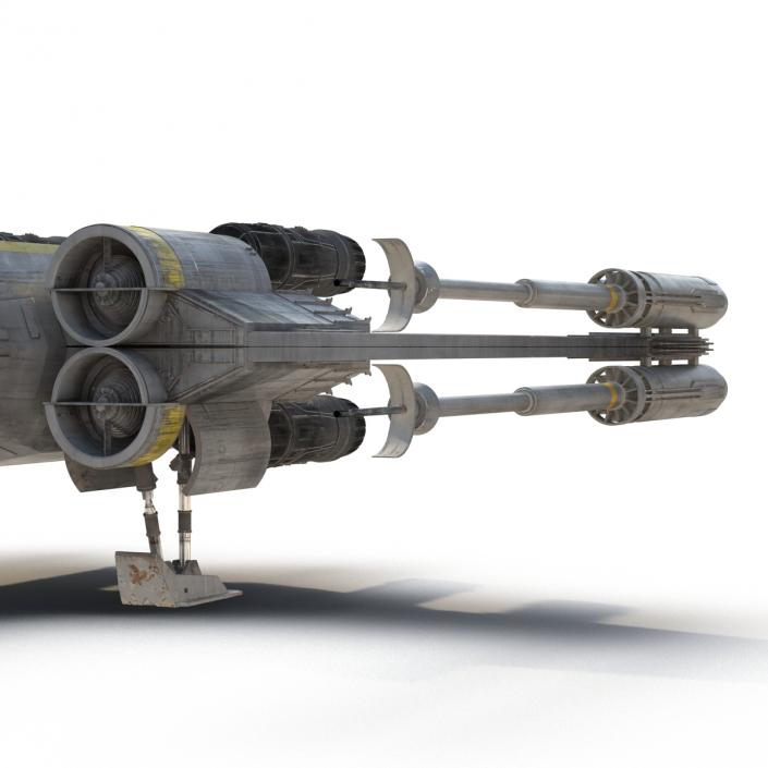 3D Star Wars X-Wing Starfighter and R2D2 Yellow 2